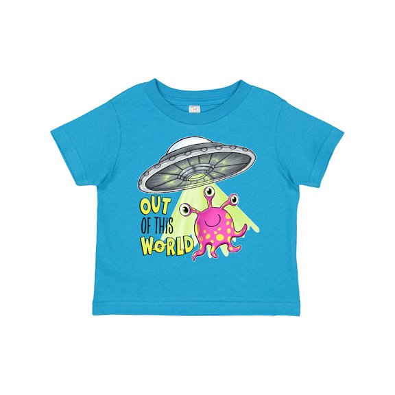 Inktastic Out of This World Cute Pink Alien Ufo Boys or Girls Toddler T-Shirt