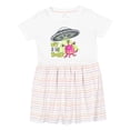 thumbnail image 1 of Inktastic Out of This World- Cute Pink Alien Ufo Girls Toddler Dress, 1 of 5