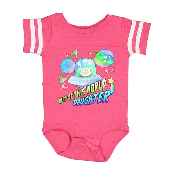 Inktastic Out of This World Daughter Cute Alien in Outer Space Girls Baby Bodysuit