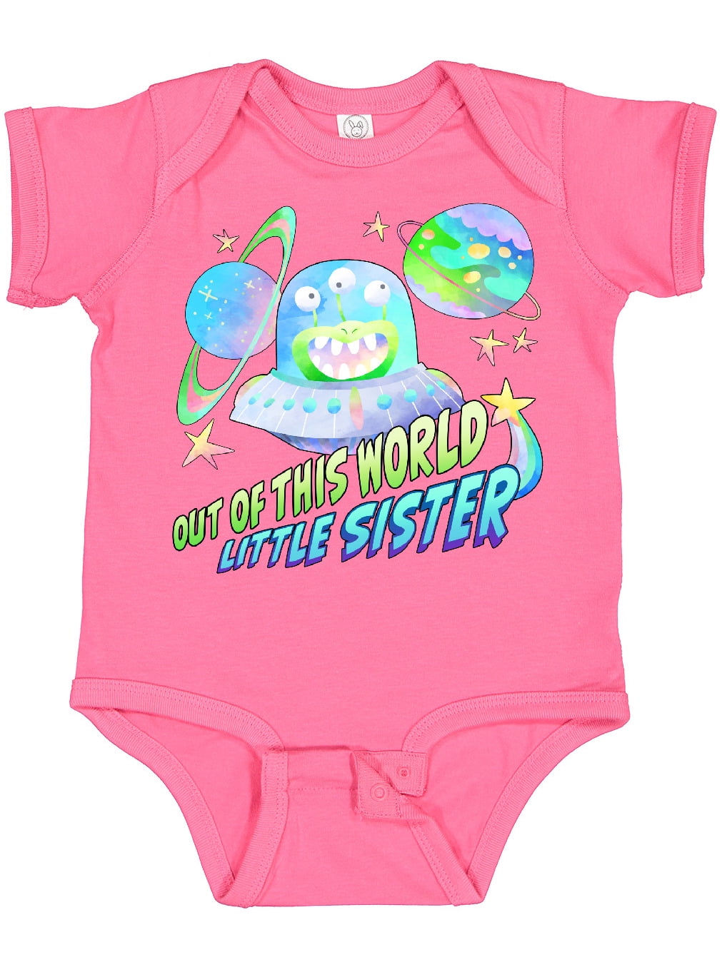 Inktastic Out of This World Little Sister Cute Alien in Outer