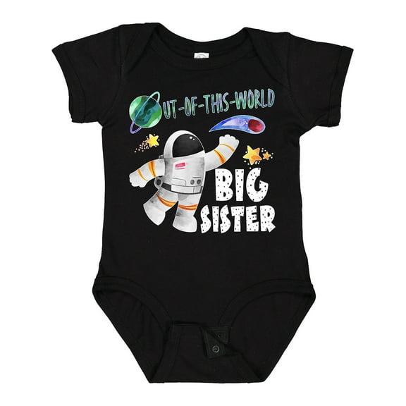 Inktastic Out of this World Big Sister Astronaut in Space Girls Baby Bodysuit