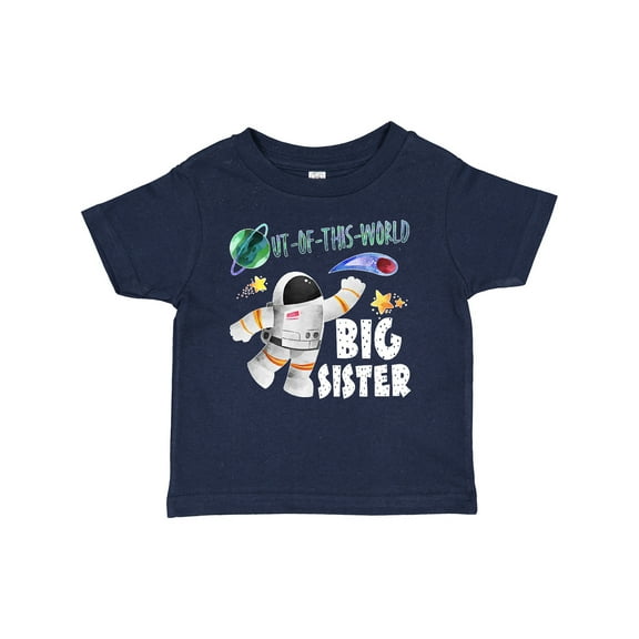 Inktastic Out of this World Big Sister Astronaut in Space Girls Baby T-Shirt