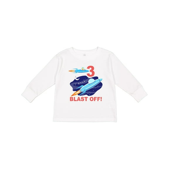 Inktastic Outer Space 3rd Birthday Boys or Girls Long Sleeve Toddler T-Shirt