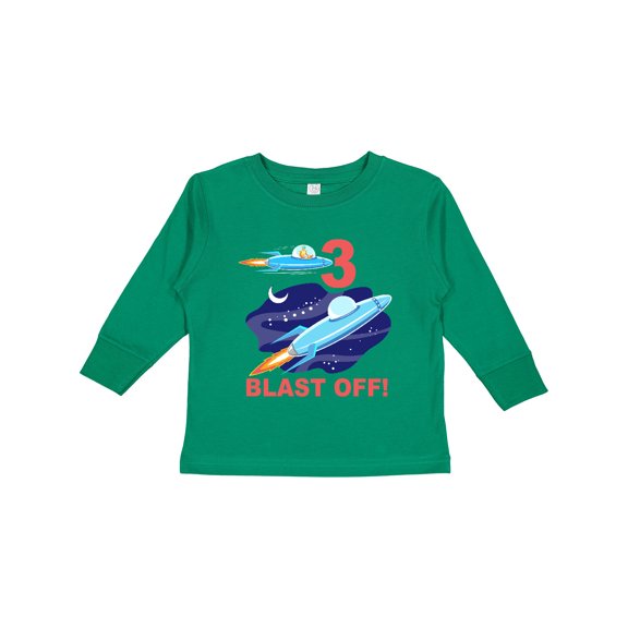 Inktastic Outer Space 3rd Birthday Boys or Girls Long Sleeve Toddler T-Shirt