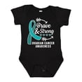 thumbnail image 1 of Inktastic Ovarian Cancer Awareness Brave and Strong with Arrows Boys or Girls Baby Bodysuit, 1 of 5