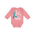 thumbnail image 1 of Inktastic Ovarian Cancer Awareness Brave and Strong with Arrows Boys or Girls Long Sleeve Baby Bodysuit, 1 of 5