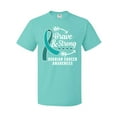 thumbnail image 1 of Inktastic Ovarian Cancer Awareness Brave and Strong with Arrows T-Shirt, 1 of 5