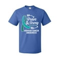 thumbnail image 1 of Inktastic Ovarian Cancer Awareness Brave and Strong with Arrows T-Shirt, 1 of 5