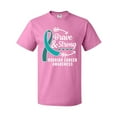 thumbnail image 1 of Inktastic Ovarian Cancer Awareness Brave and Strong with Arrows T-Shirt, 1 of 5