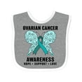 thumbnail image 1 of Inktastic Ovarian Cancer Awareness Hope Support and Love Boys or Girls Baby Bib, 1 of 4