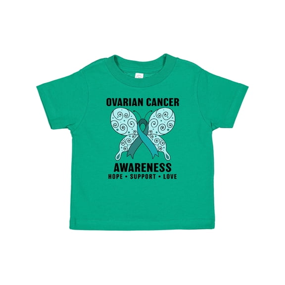 Inktastic Ovarian Cancer Awareness Hope Support and Love Boys or Girls Baby T-Shirt