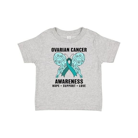 Inktastic Ovarian Cancer Awareness Hope Support and Love Boys or Girls Baby T-Shirt