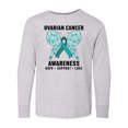 thumbnail image 1 of Inktastic Ovarian Cancer Awareness Hope Support and Love Long Sleeve Youth T-Shirt, 1 of 5