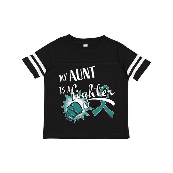 Inktastic Ovarian Cancer Awareness My Aunt is a Fighter Boys or Girls Toddler T-Shirt