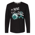 thumbnail image 1 of Inktastic Ovarian Cancer Awareness My Aunt is a Fighter Long Sleeve T-Shirt, 1 of 5