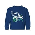 thumbnail image 1 of Inktastic Ovarian Cancer Awareness My Grandma is a Fighter Long Sleeve Youth T-Shirt, 1 of 5