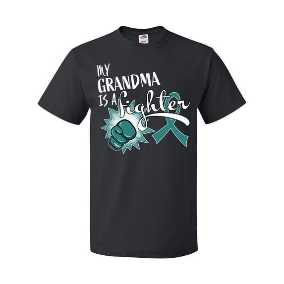 Inktastic Ovarian Cancer Awareness My Grandma is a Fighter T-Shirt