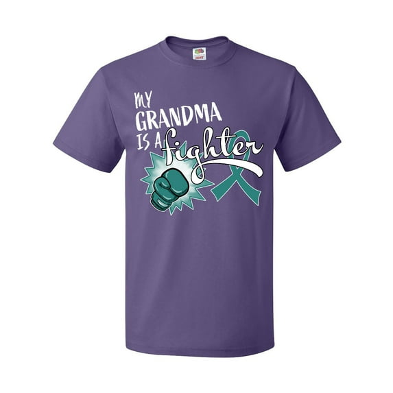 Inktastic Ovarian Cancer Awareness My Grandma is a Fighter T-Shirt