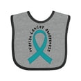 thumbnail image 1 of Inktastic Ovarian Cancer Awareness Ribbon Boys or Girls Baby Bib, 1 of 4