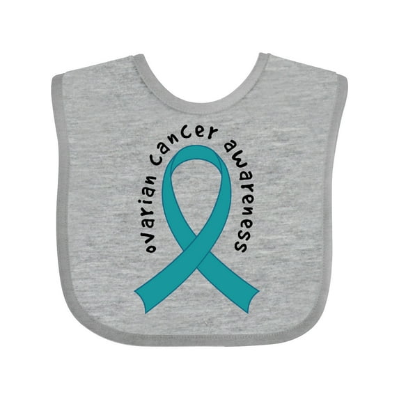 Inktastic Ovarian Cancer Awareness Ribbon Boys or Girls Baby Bib