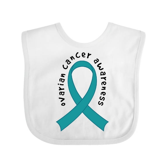 Inktastic Ovarian Cancer Awareness Ribbon Boys or Girls Baby Bib