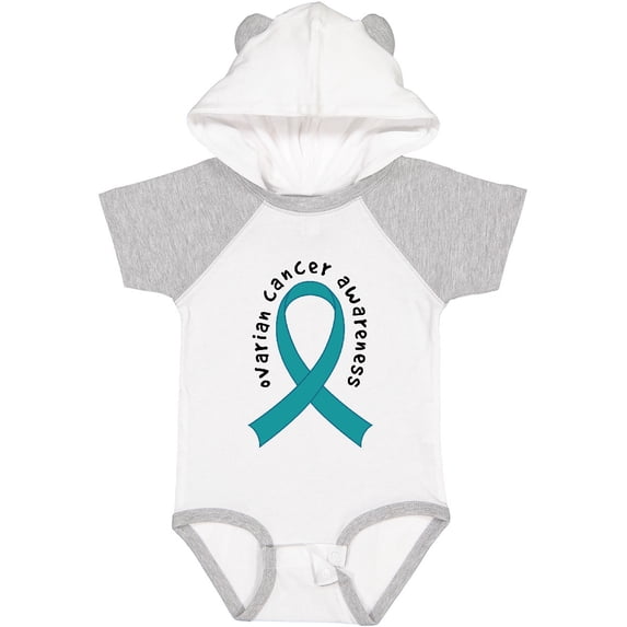 Inktastic Ovarian Cancer Awareness Ribbon Boys or Girls Baby Bodysuit
