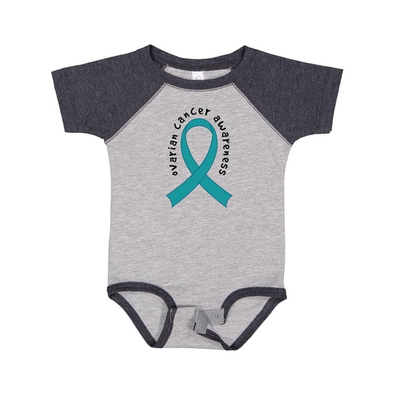 Inktastic Ovarian Cancer Awareness Ribbon Boys or Girls Baby Bodysuit