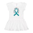 thumbnail image 1 of Inktastic Ovarian Cancer Awareness Ribbon Girls Baby Dress, 1 of 5