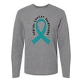 thumbnail image 1 of Inktastic Ovarian Cancer Awareness Ribbon Long Sleeve T-Shirt, 1 of 5