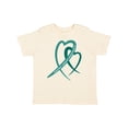 thumbnail image 1 of Inktastic Ovarian Cancer Awareness Teal Heart Ribbons Boys or Girls Toddler T-Shirt, 1 of 5