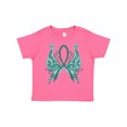 thumbnail image 1 of Inktastic Ovarian Cancer Awareness with Butterfly Ribbon Words Boys or Girls Toddler T-Shirt, 1 of 5