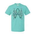 thumbnail image 1 of Inktastic Ovarian Cancer Awareness with Butterfly Ribbon Words T-Shirt, 1 of 5