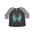 thumbnail image 1 of Inktastic Ovarian Cancer Awareness with Butterfly Ribbon Words Women's Plus Size T-Shirt, 1 of 5