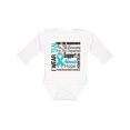 thumbnail image 1 of Inktastic Ovarian Cancer I Wear Teal Ribbon Tribute Boys or Girls Long Sleeve Baby Bodysuit, 1 of 5