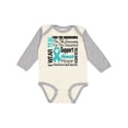 thumbnail image 1 of Inktastic Ovarian Cancer I Wear Teal Ribbon Tribute Boys or Girls Long Sleeve Baby Bodysuit, 1 of 5