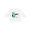 thumbnail image 1 of Inktastic Ovarian Cancer I Wear Teal Ribbon Tribute Boys or Girls Long Sleeve Toddler T-Shirt, 1 of 5