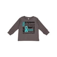 thumbnail image 1 of Inktastic Ovarian Cancer I Wear Teal Ribbon Tribute Boys or Girls Long Sleeve Toddler T-Shirt, 1 of 5