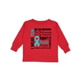 thumbnail image 1 of Inktastic Ovarian Cancer I Wear Teal Ribbon Tribute Boys or Girls Long Sleeve Toddler T-Shirt, 1 of 5
