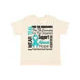 thumbnail image 1 of Inktastic Ovarian Cancer I Wear Teal Ribbon Tribute Boys or Girls Toddler T-Shirt, 1 of 5
