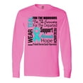 thumbnail image 1 of Inktastic Ovarian Cancer I Wear Teal Ribbon Tribute Long Sleeve T-Shirt, 1 of 5