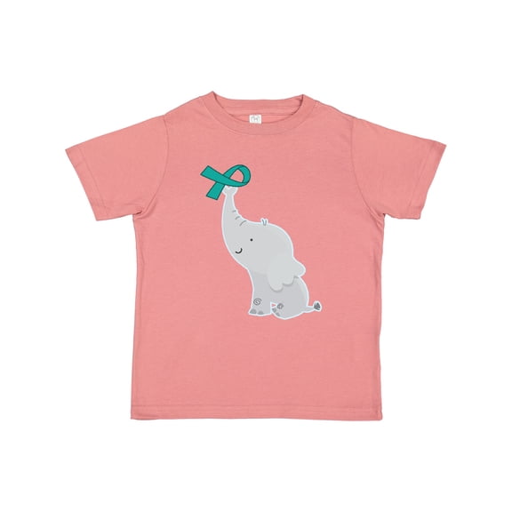 Inktastic Ovarian Cancer PCOS Teal Ribbon Awareness Boys or Girls Toddler T-Shirt