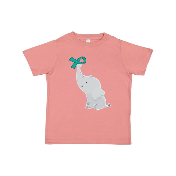 Inktastic Ovarian Cancer PCOS Teal Ribbon Awareness Boys or Girls Toddler T-Shirt