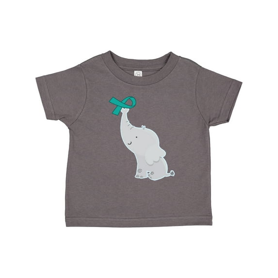Inktastic Ovarian Cancer PCOS Teal Ribbon Awareness Boys or Girls Toddler T-Shirt