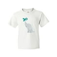 thumbnail image 1 of Inktastic Ovarian Cancer PCOS Teal Ribbon Awareness Youth T-Shirt, 1 of 5