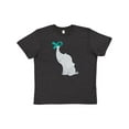 thumbnail image 1 of Inktastic Ovarian Cancer PCOS Teal Ribbon Awareness Youth T-Shirt, 1 of 5