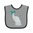 thumbnail image 1 of Inktastic Ovarian Cancer Pcos Teal Ribbon Awareness Boys or Girls Baby Bib, 1 of 4