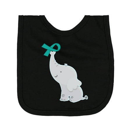 Inktastic Ovarian Cancer Pcos Teal Ribbon Awareness Newborn Bib