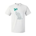 thumbnail image 1 of Inktastic Ovarian Cancer Pcos Teal Ribbon Awareness T-Shirt, 1 of 5