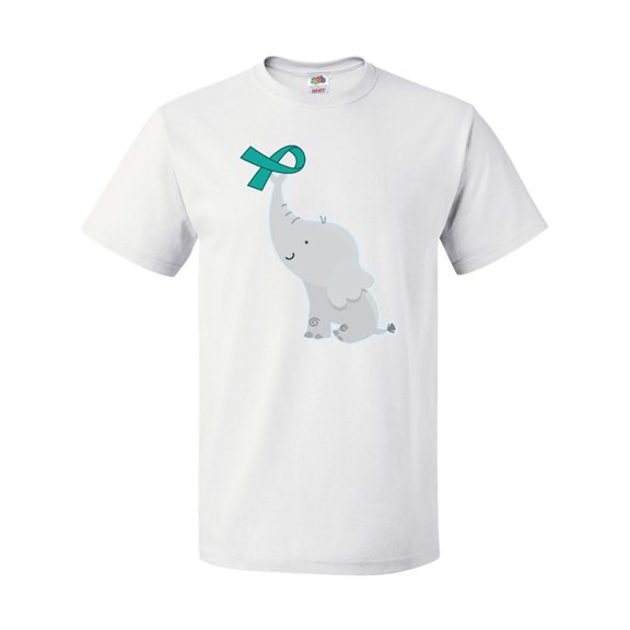 Inktastic Ovarian Cancer Pcos Teal Ribbon Awareness T-Shirt