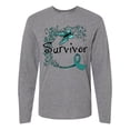 thumbnail image 1 of Inktastic Ovarian Cancer Survivor- Butterfly Ribbon Long Sleeve T-Shirt, 1 of 5